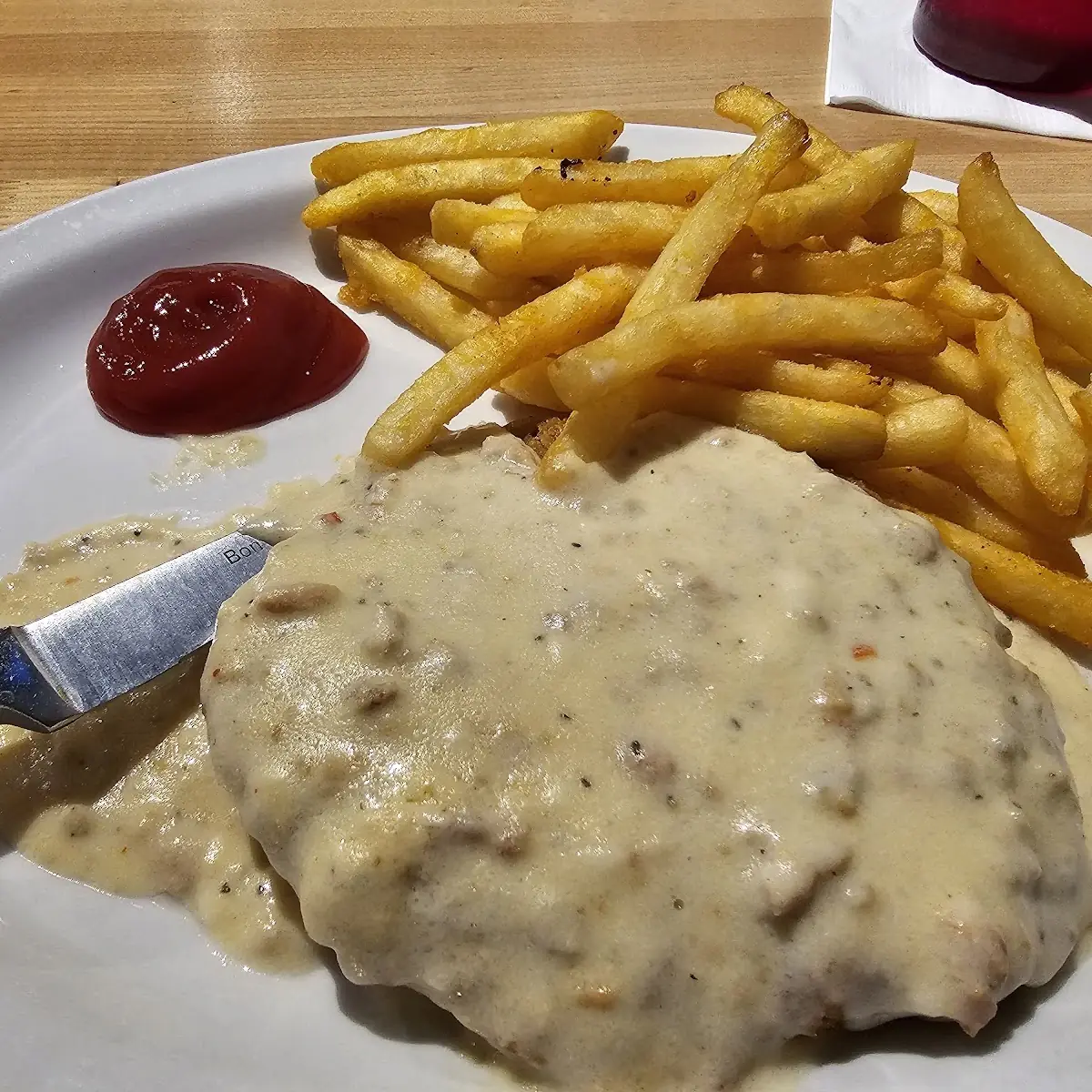 Chicken Fried Steak and Fries