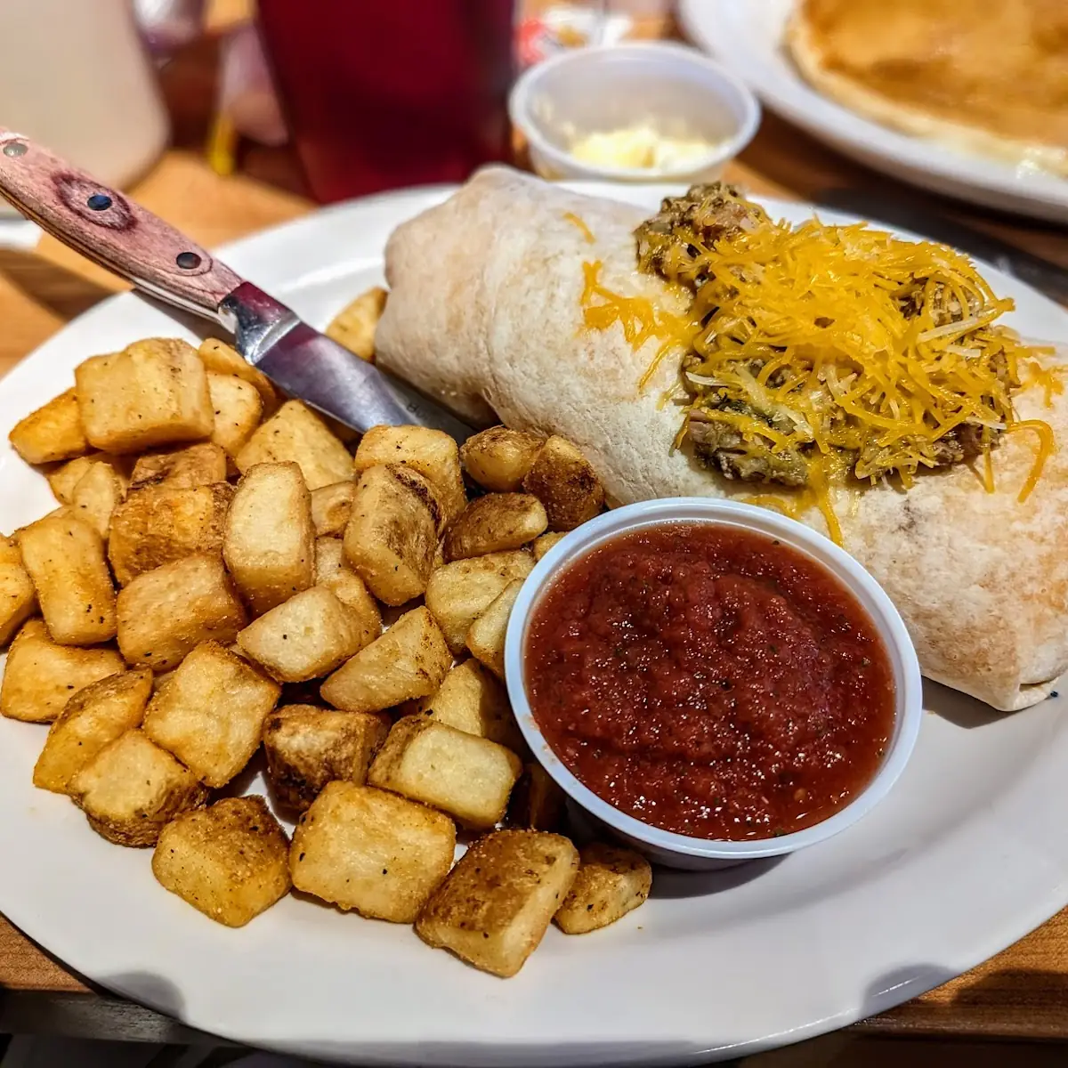 Green Chile Pork Breakfast Burrito