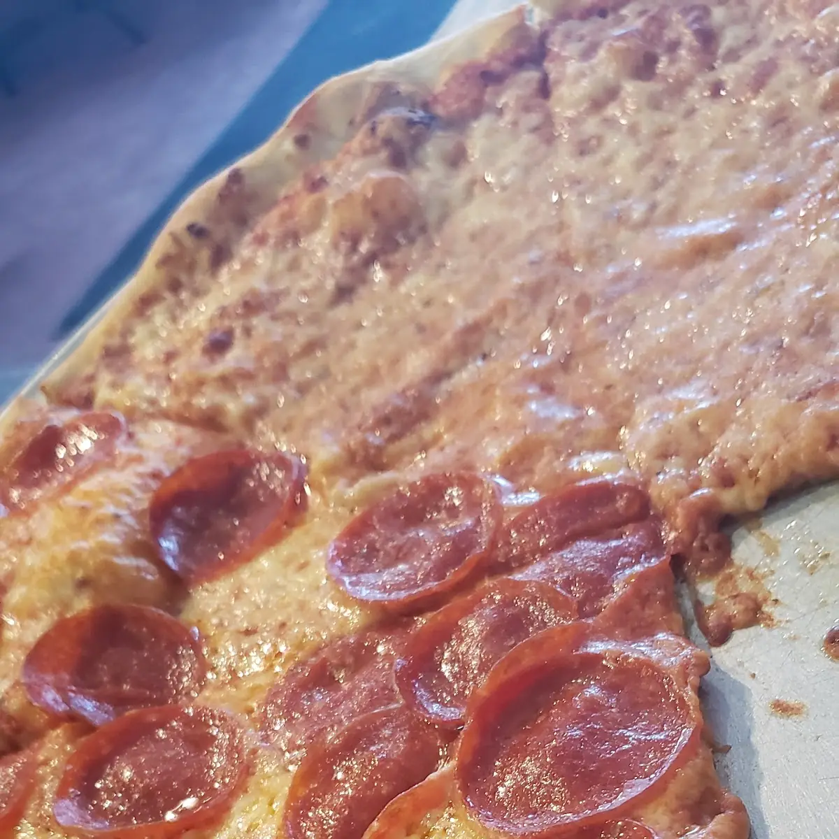 Half Cheese Half Pepperoni Pizza