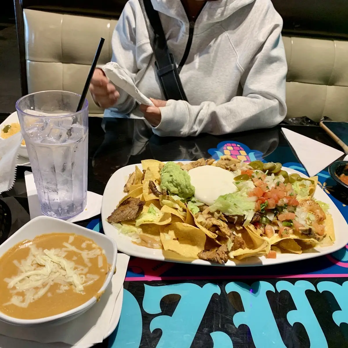 Tortilla Chips with Beef and Guacamole
