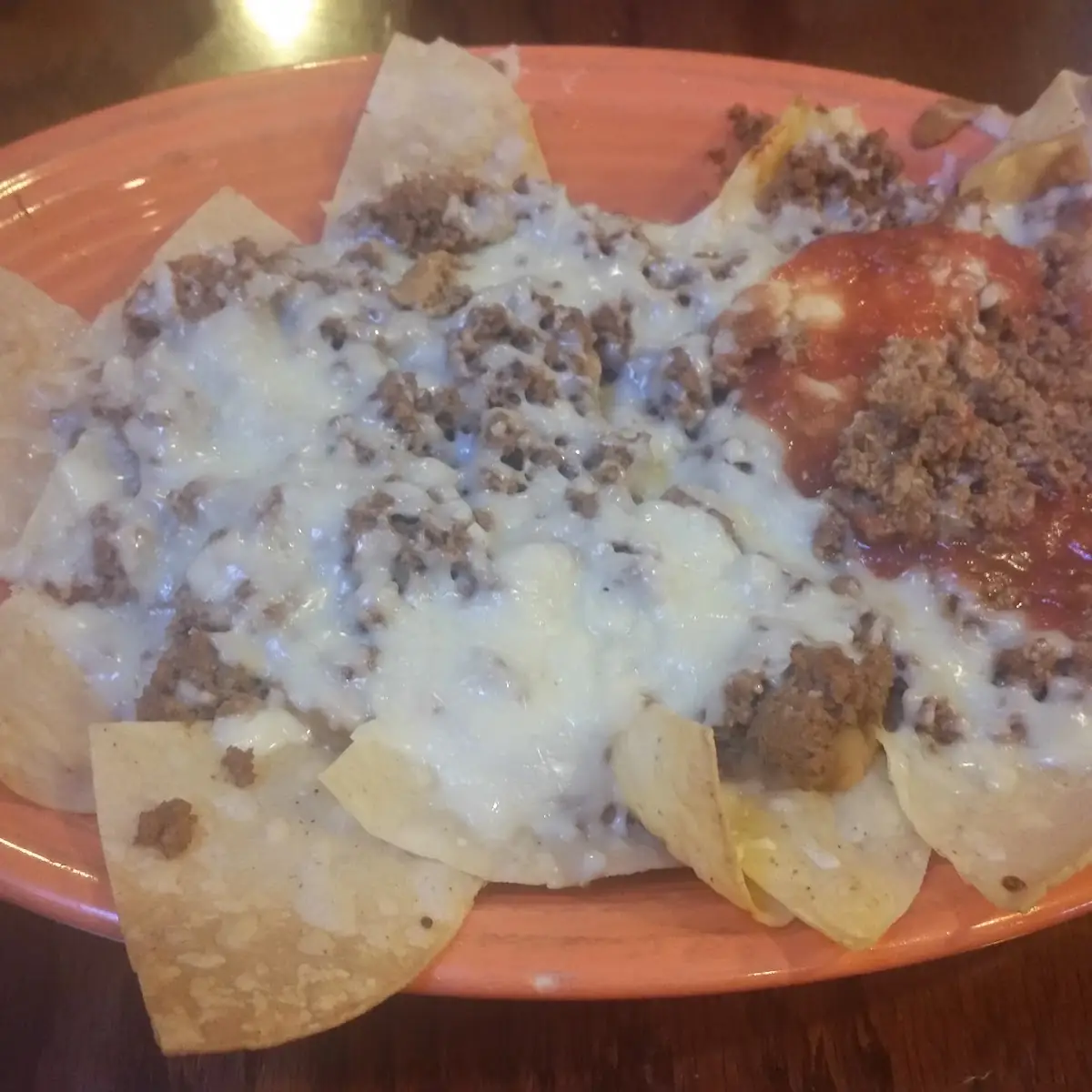 Bean Beef and Cheese Nachos