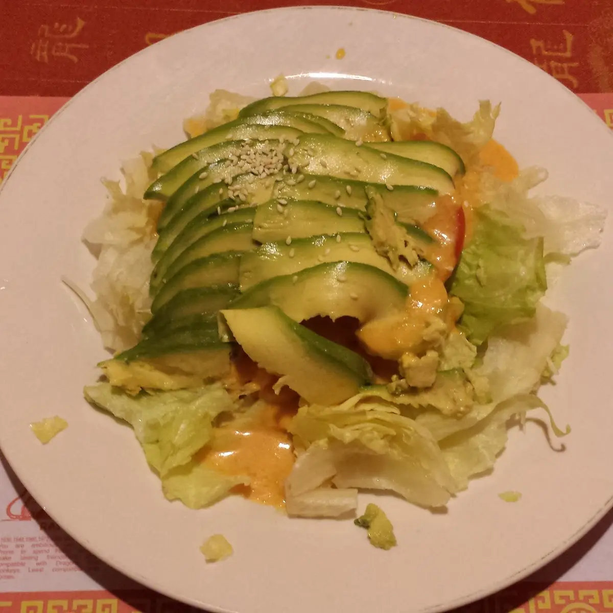 Avocado Salad with Ginger Dressing