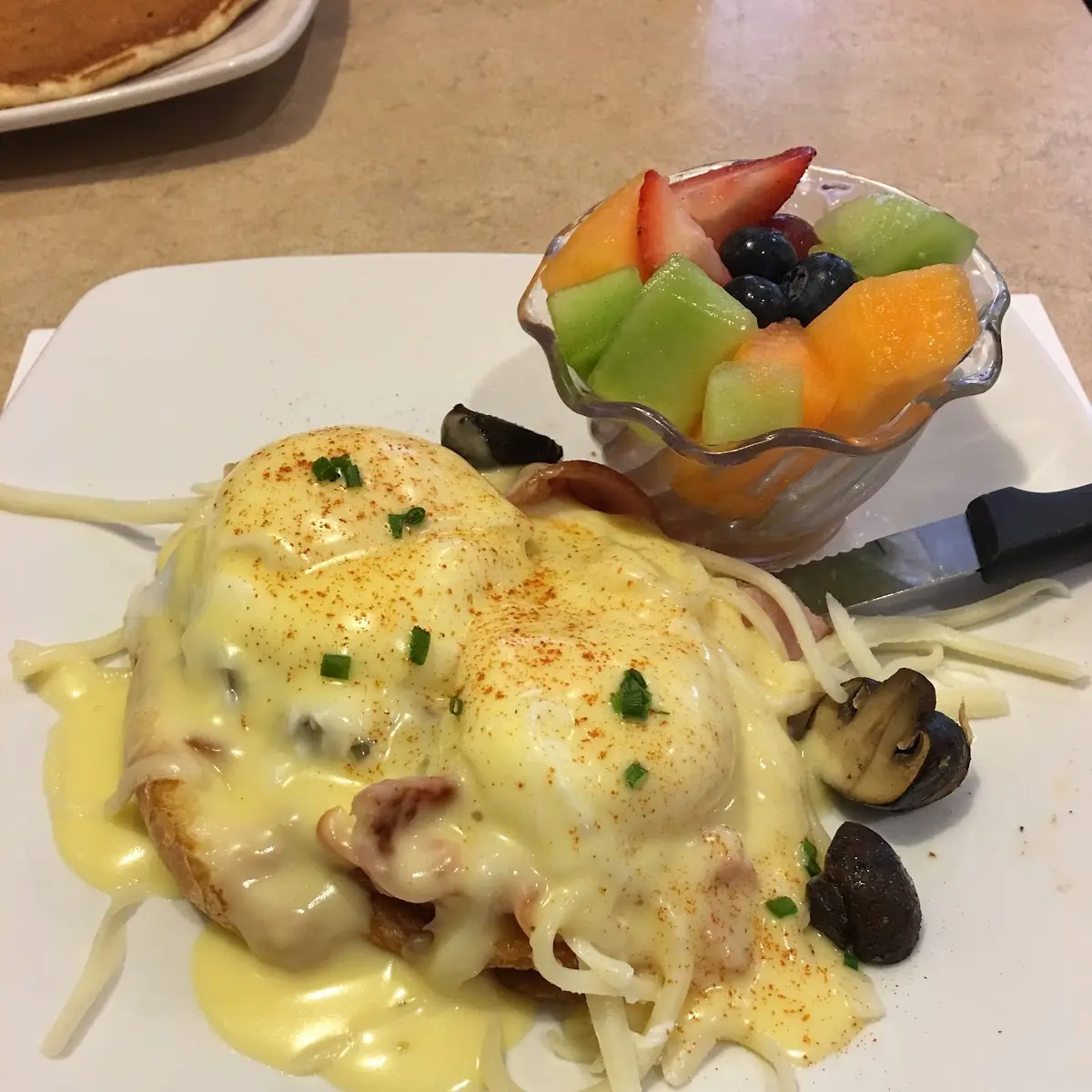 Egg Benedict on a Croissant