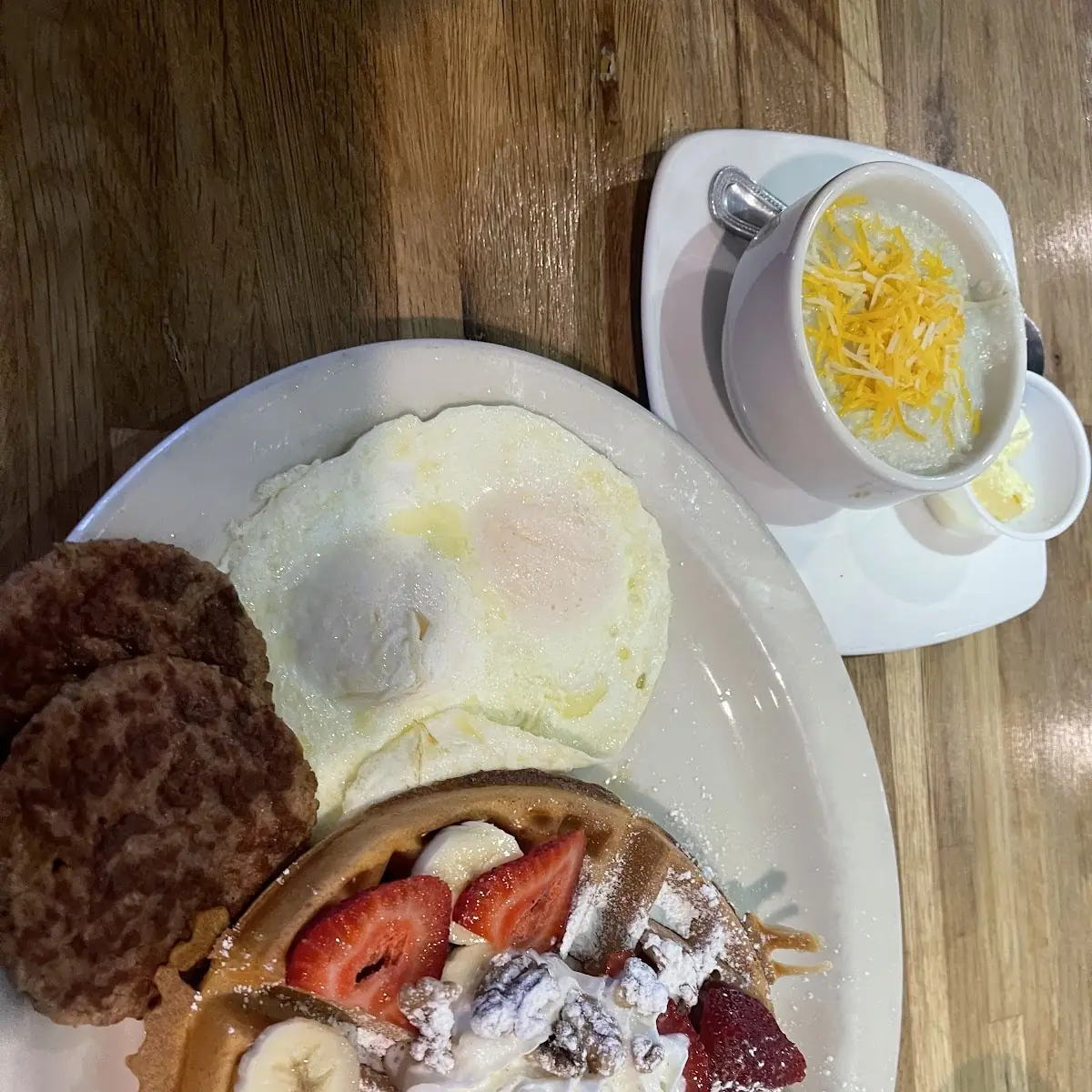 Strawberry Banana Walnut Waffle