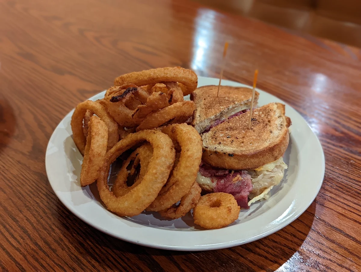 Reuben Sandwich with Onion Rings