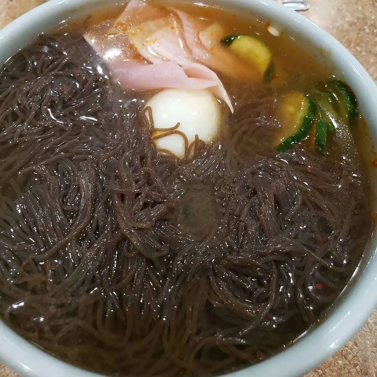 Cold Buckwheat Noodle Soup