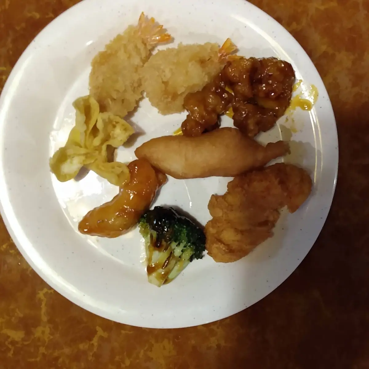 Breaded Coconut Shrimp Chicken Broccoli Crab Rangoon