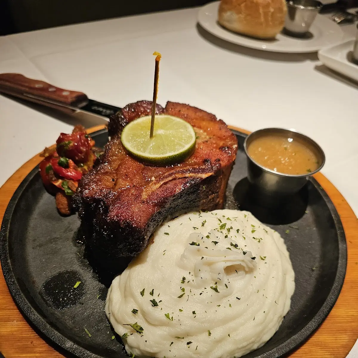 Pork Chop Lunch Portion with Mashed Potato's