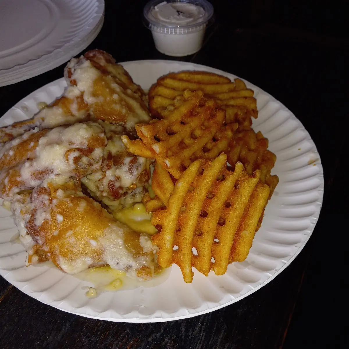 Garlic Parm Wings & Fries