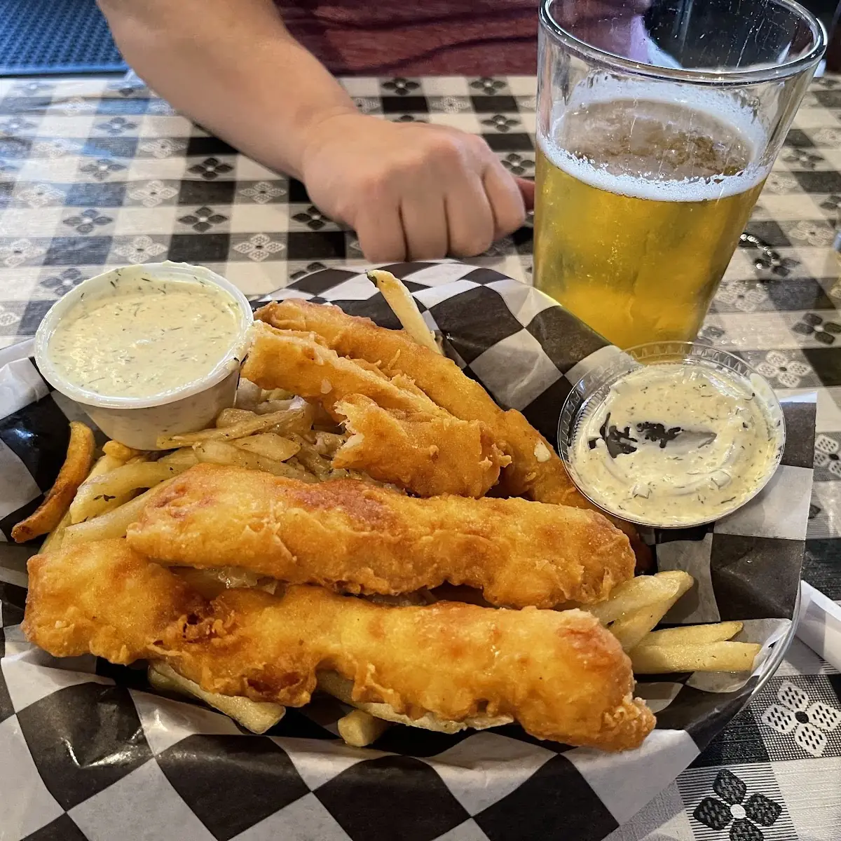 Fish and Chips with Garlic Fries