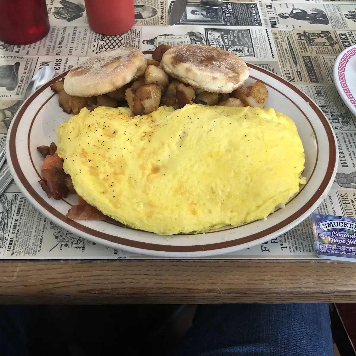 Bacon Pepper Jack Cheese 3egg Omelette