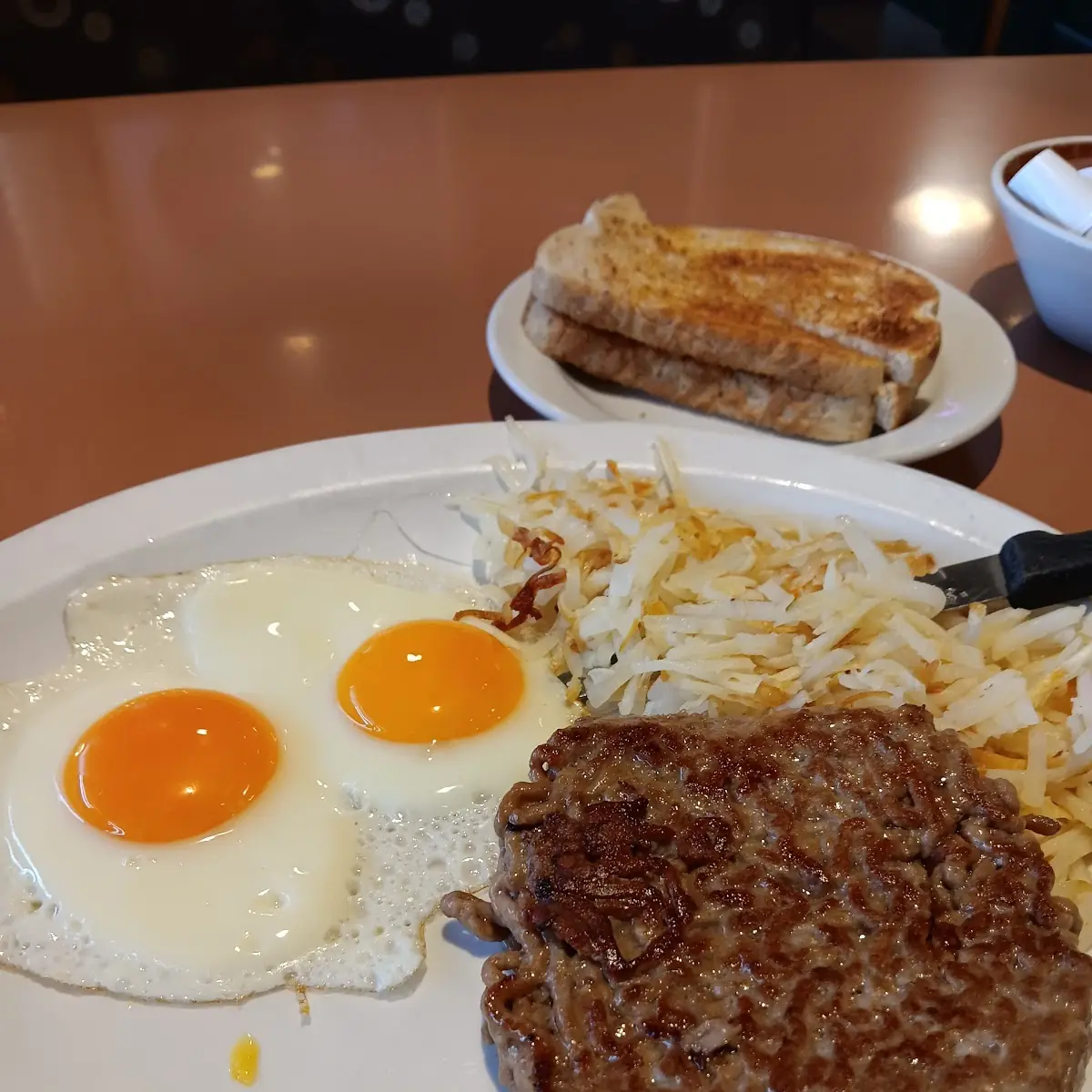 1 2 Pound Hamburger Steak & Eggs