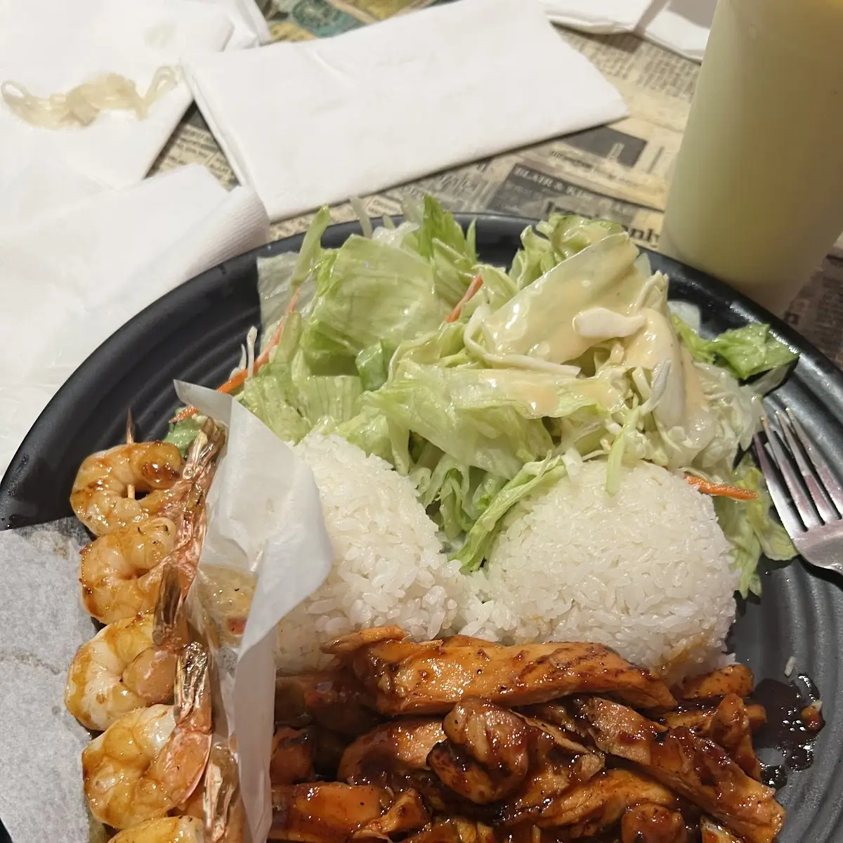 Spicy Chicken Teriyaki with Shrimp