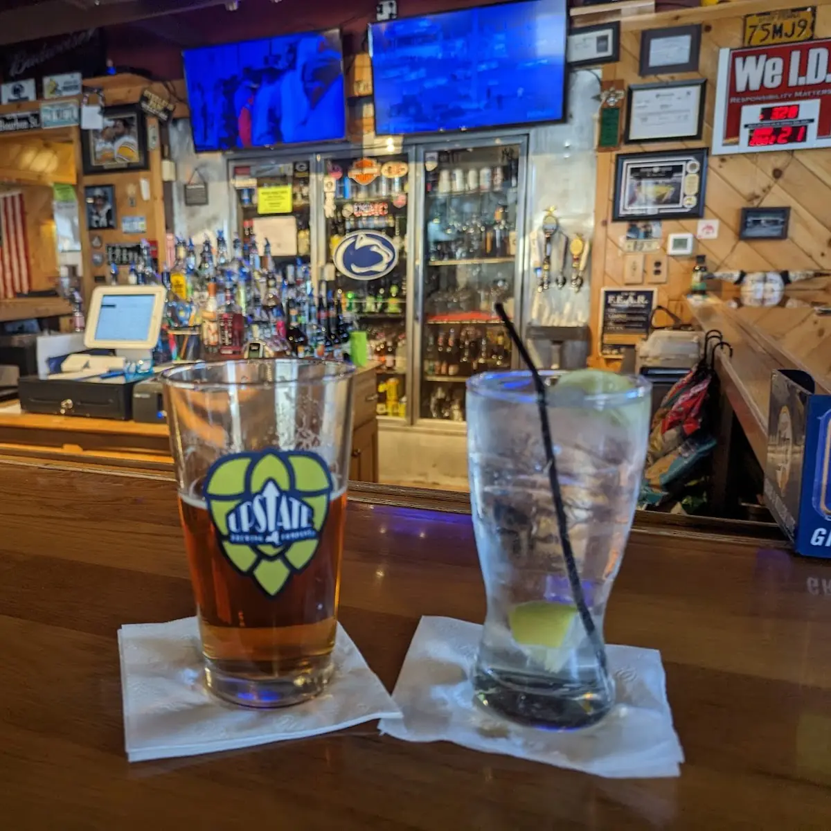 Yuengling Lager and a Gin N Tonic