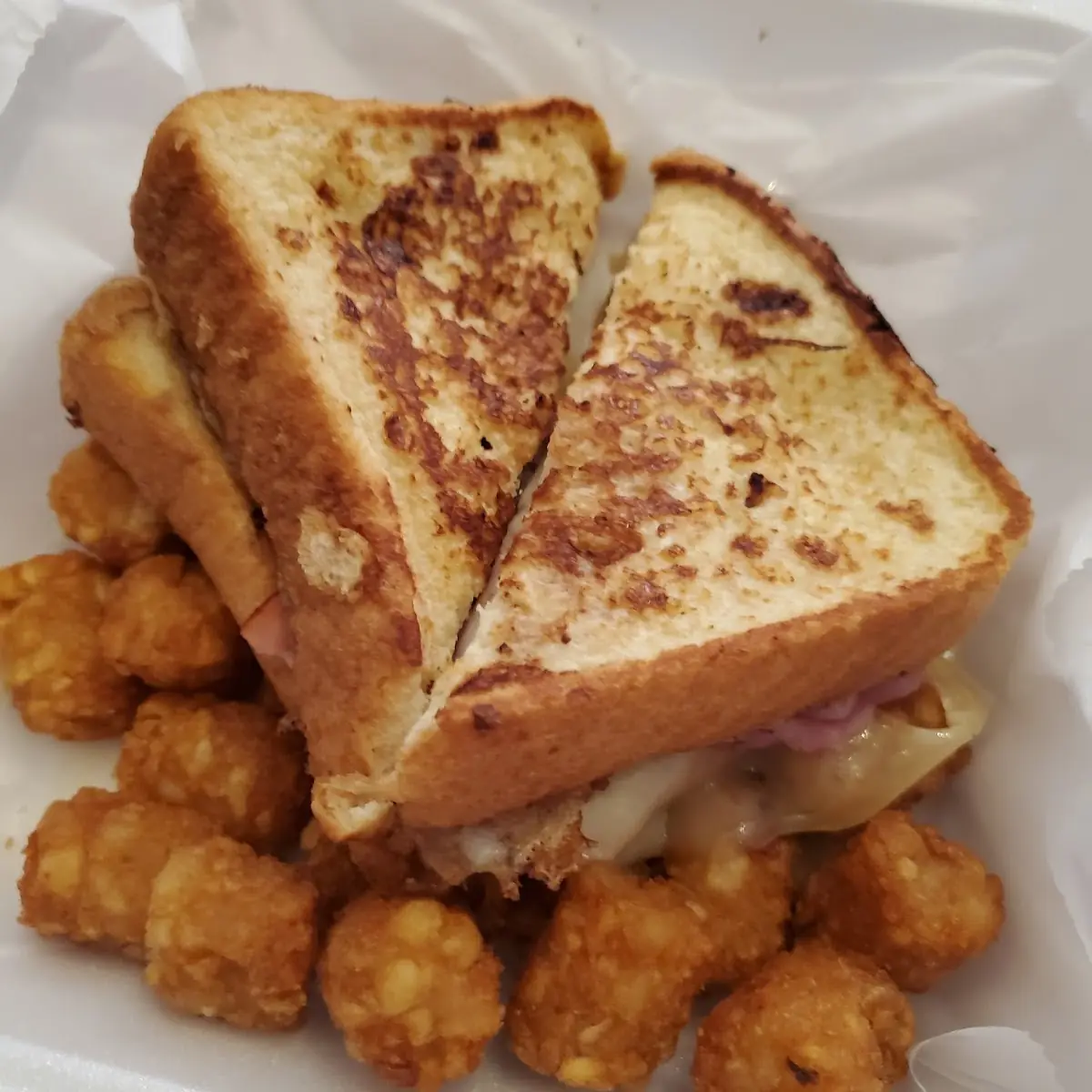 Monte Cristo with Tater Tots