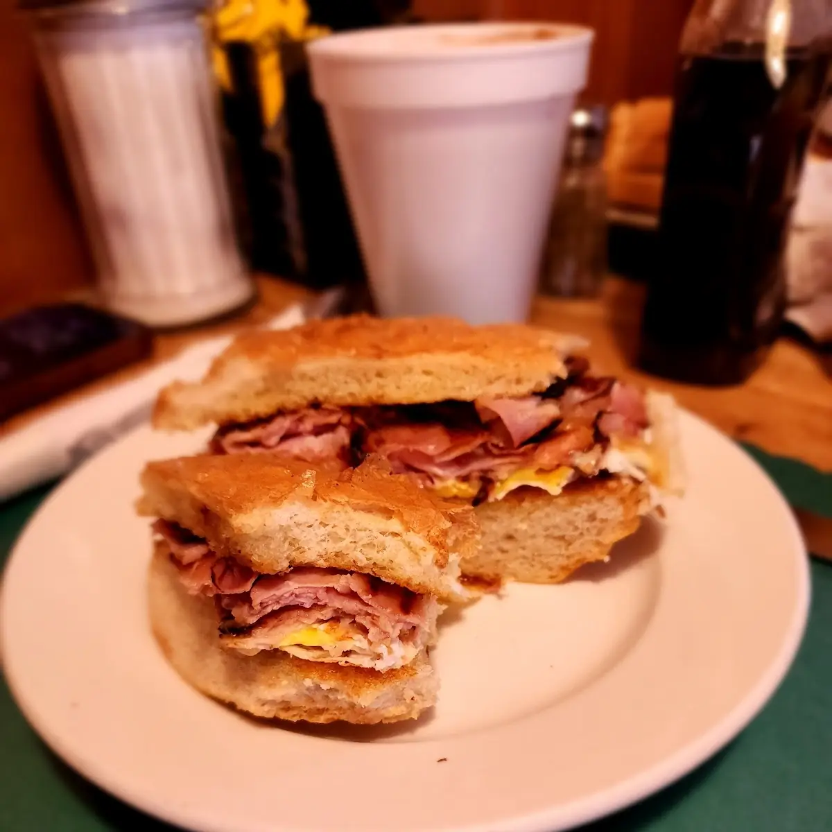 Ham and Cheese Breakfast Sandwich