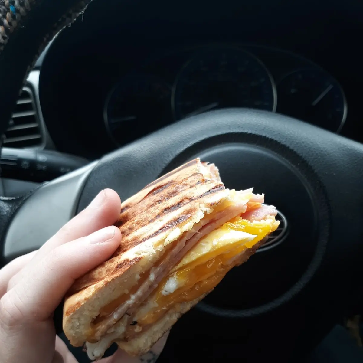 Ham and Cheese Bagel with Egg