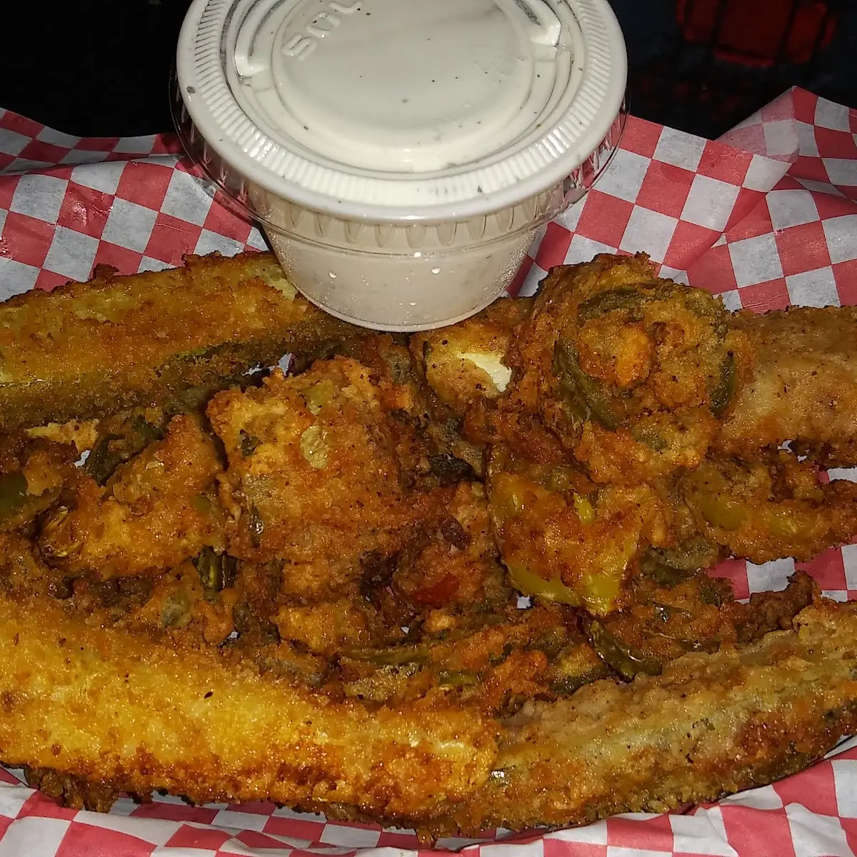 Hand Battered Pickle Chips & Peppers