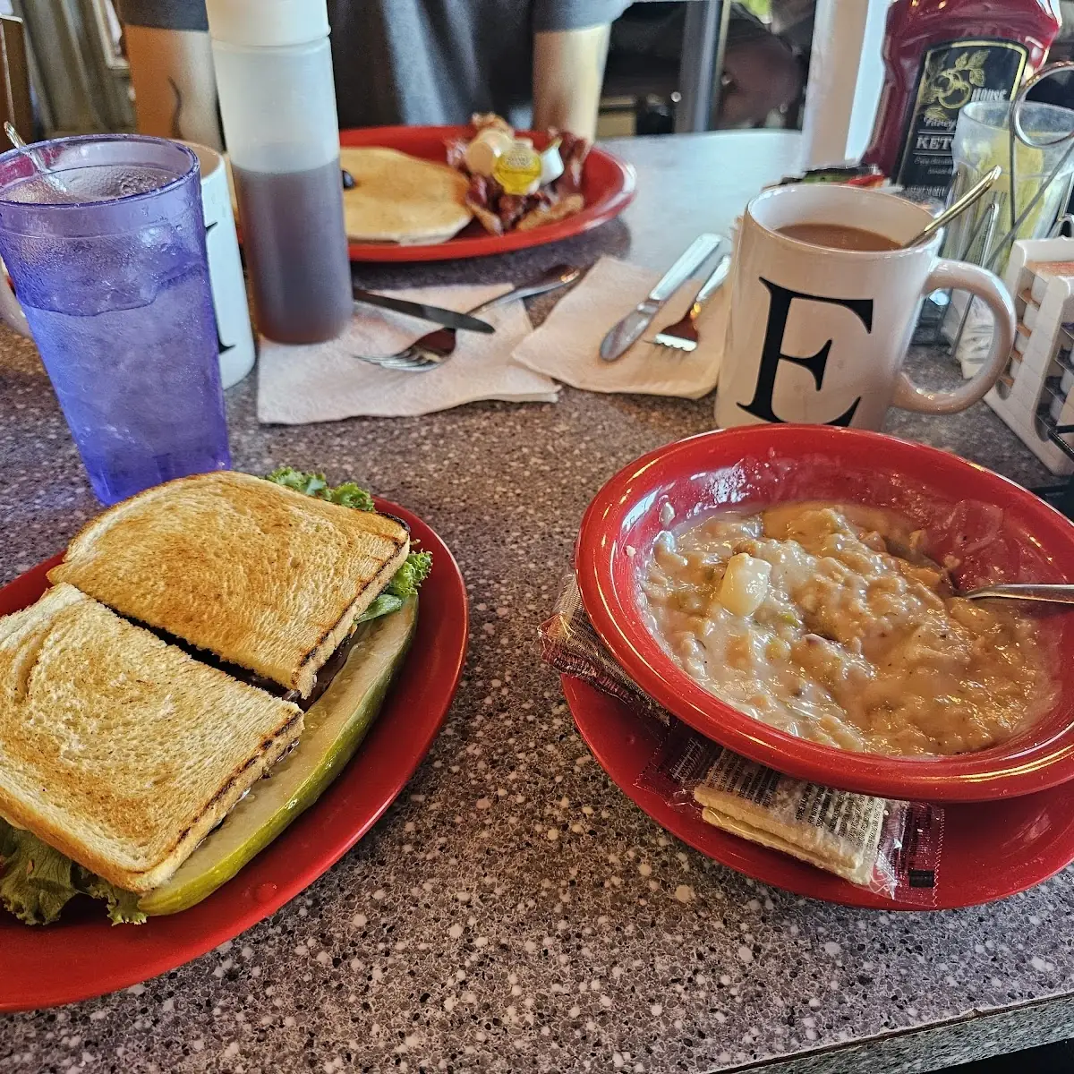 blt Sandwich and Clam Chowder