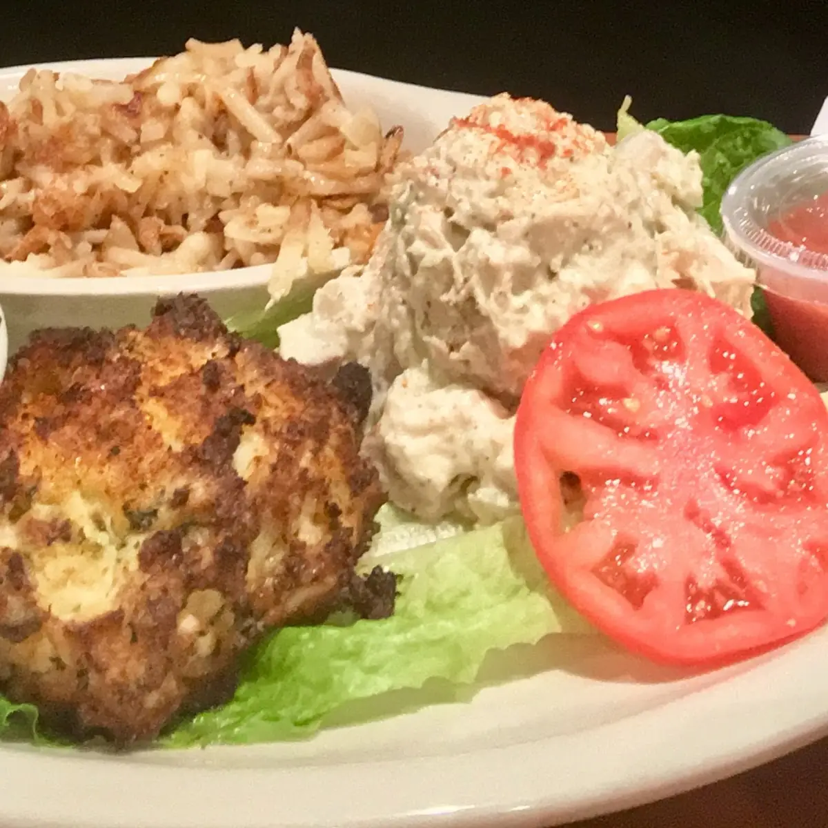 Chicken Salad & Crab Cake