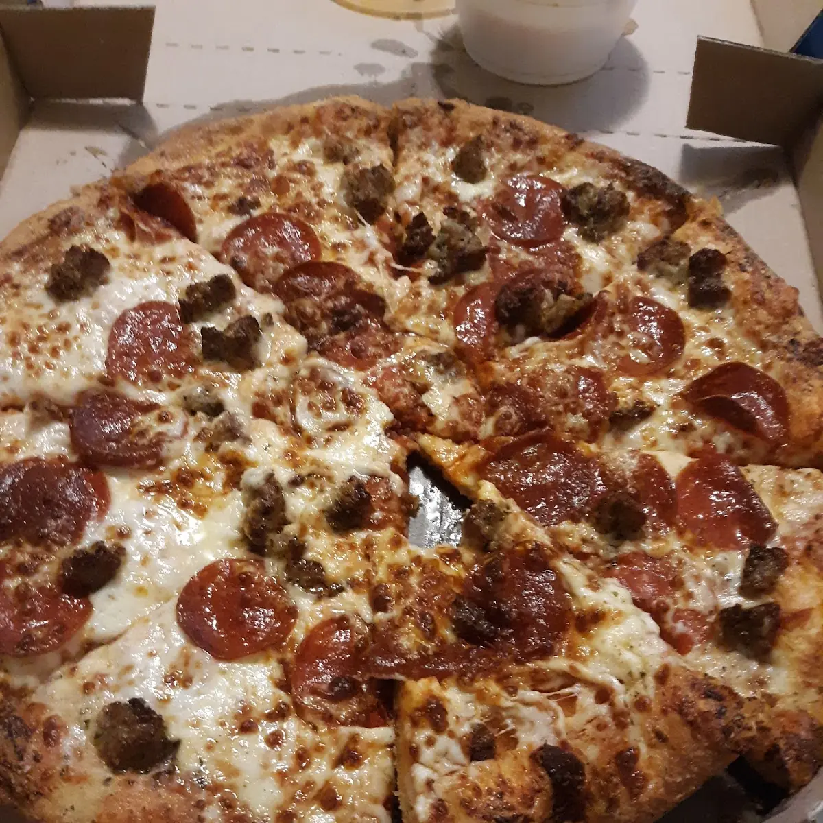 Italian Sausage and Pepperoni Pizza