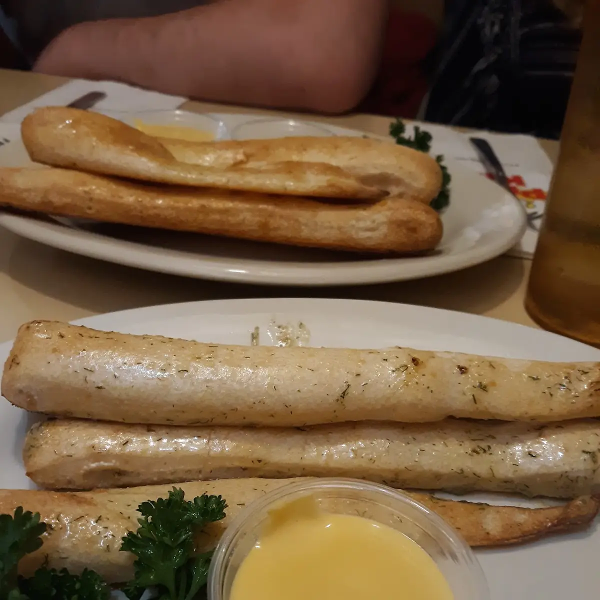 Bread Sticks and Cheese Sauce