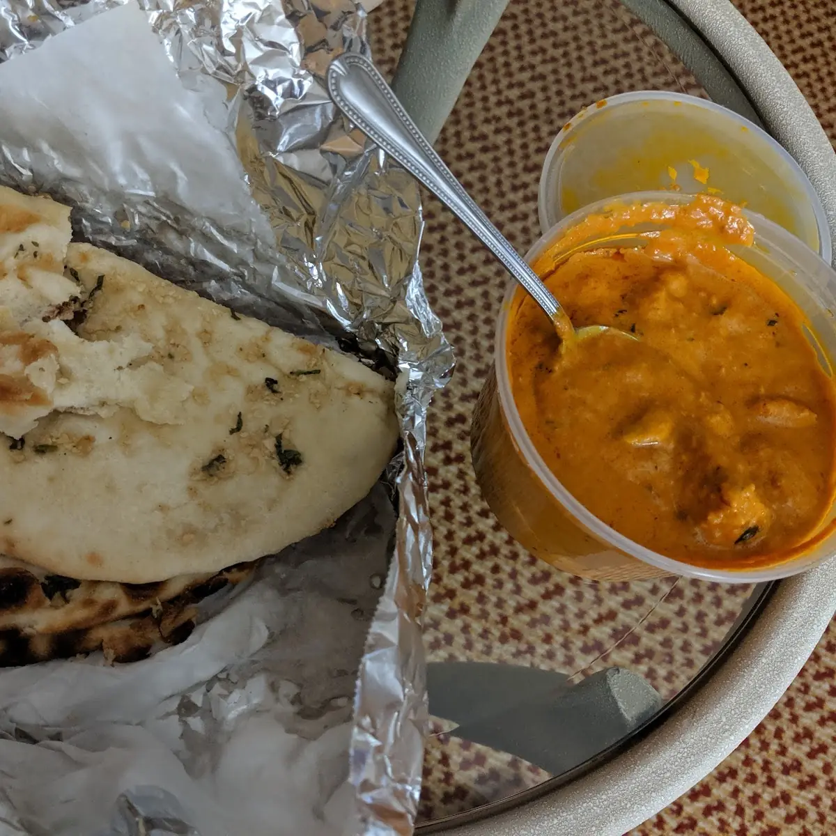 Garlic Naan and Shahi Paneer