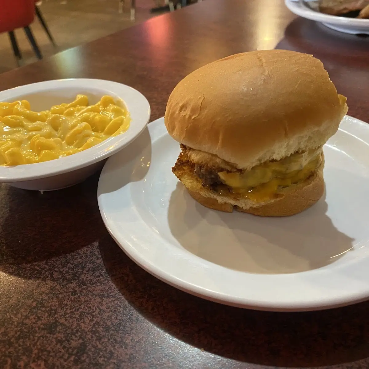 Kids Cheeseburger and Mac and Cheese