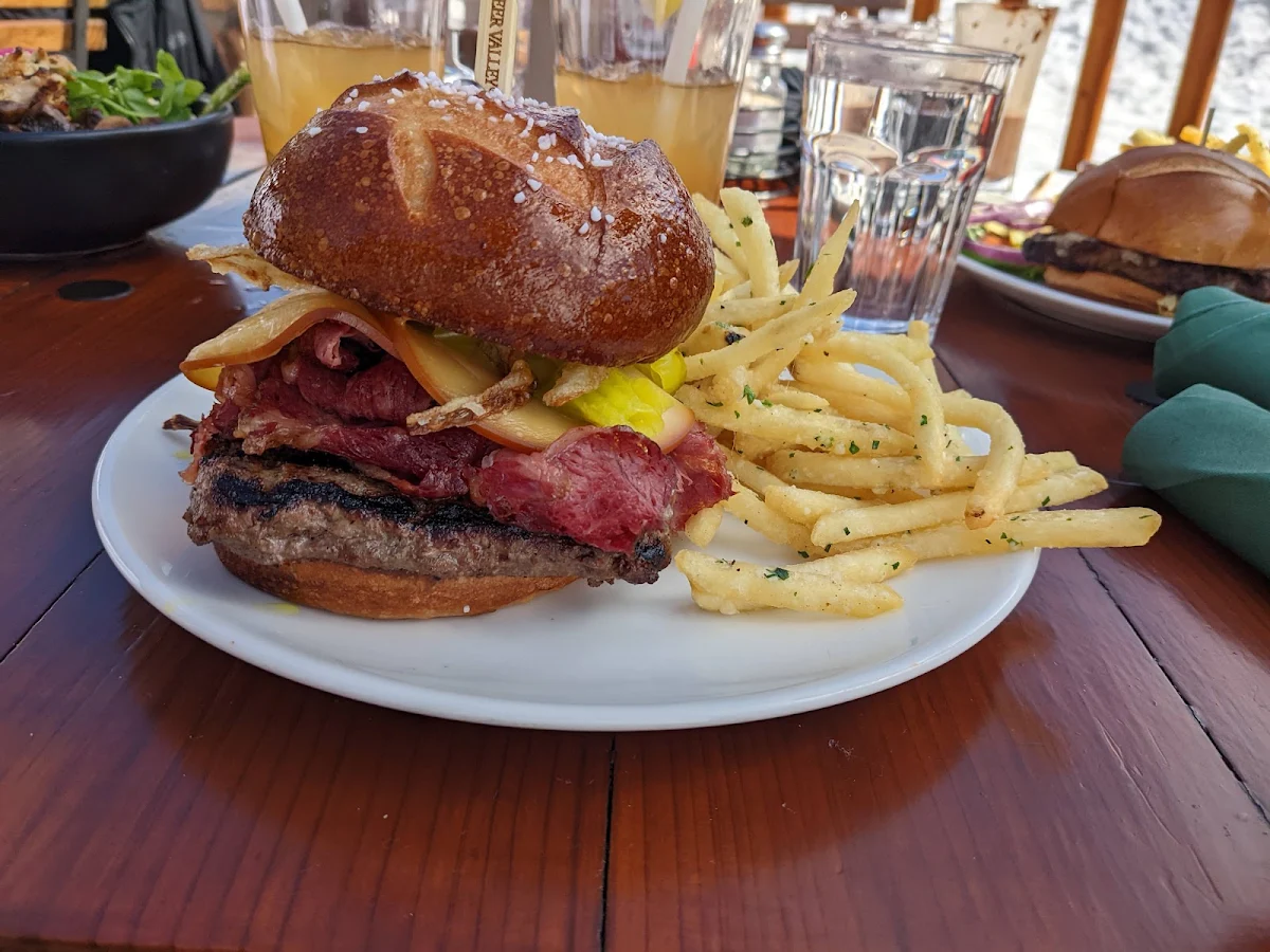 Bison Burger with Pastrami and Smoked Gouda