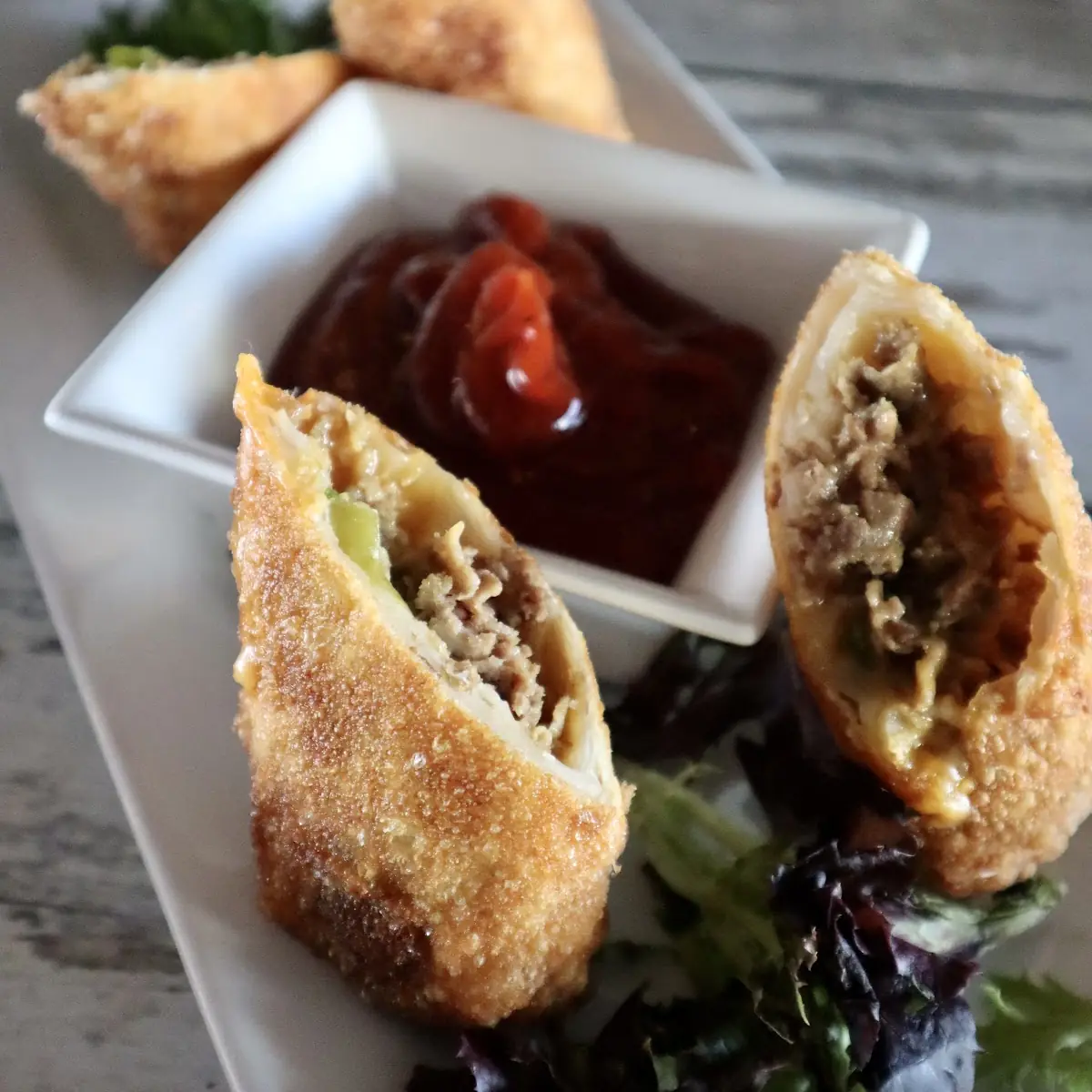 Cheese Steak Egg Rolls