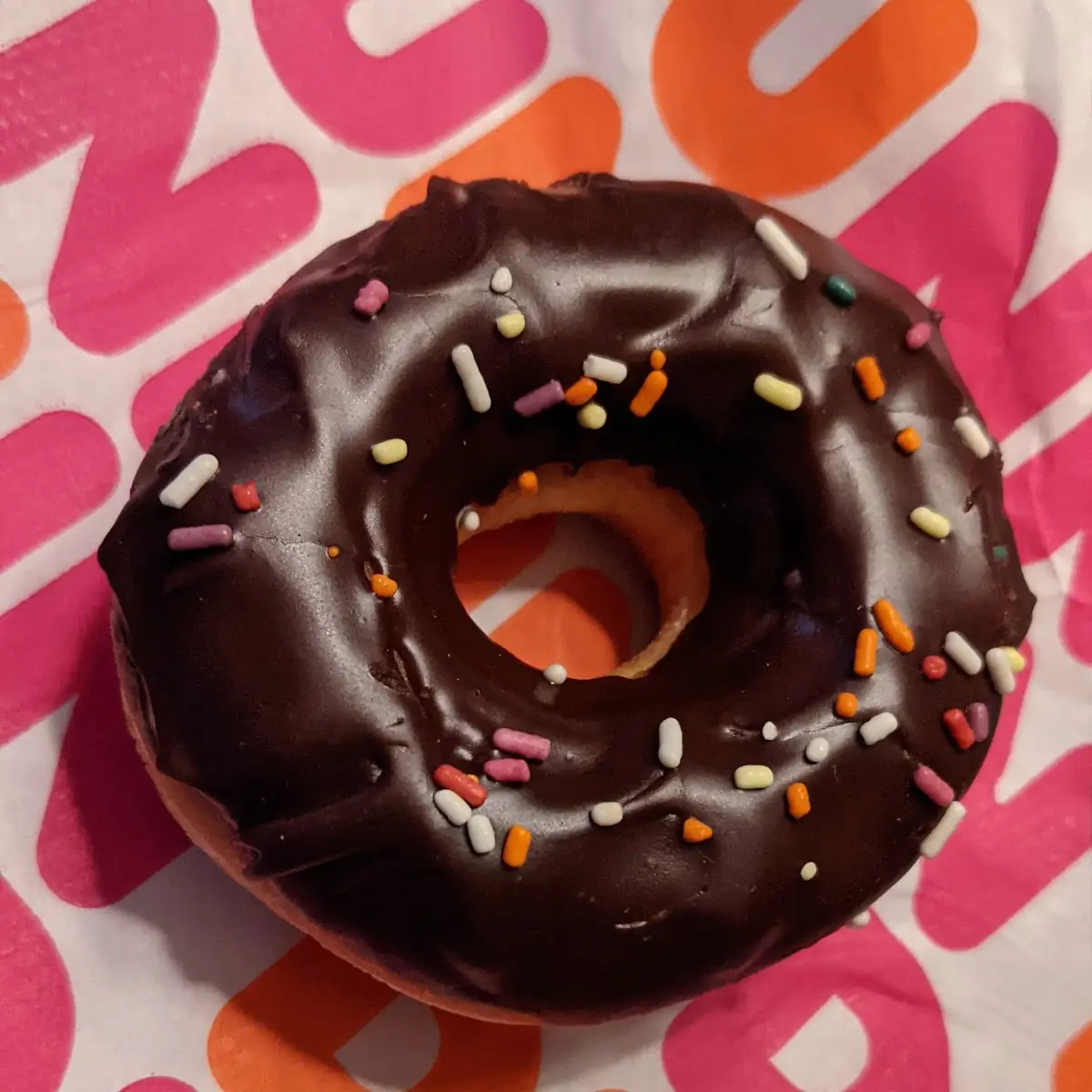 Chocolate Frosted Donut with Sprinkles