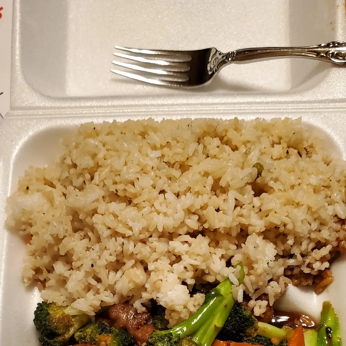 Broccoli Beef with Fried Rice