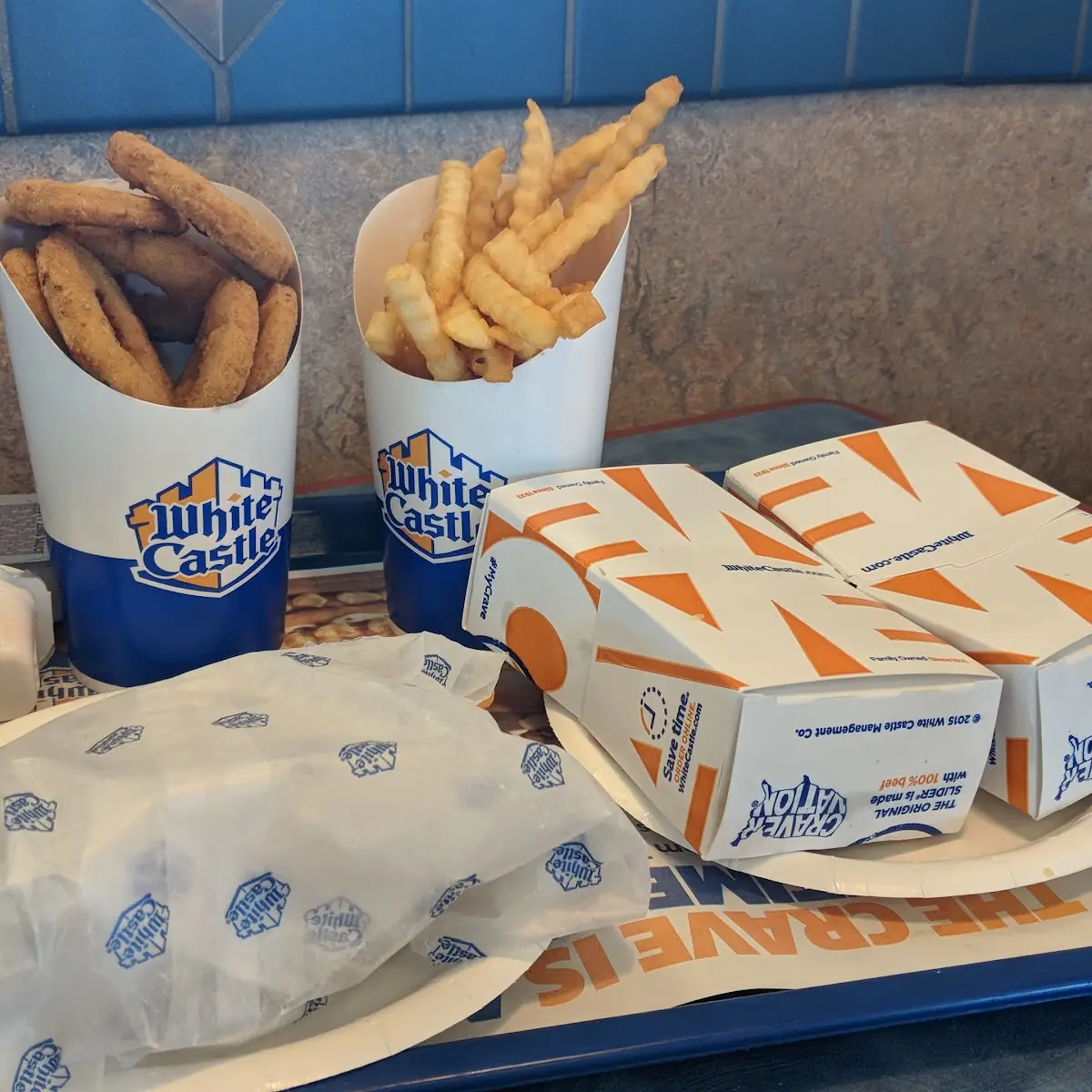 Burger Sliders Fries Onion Rings