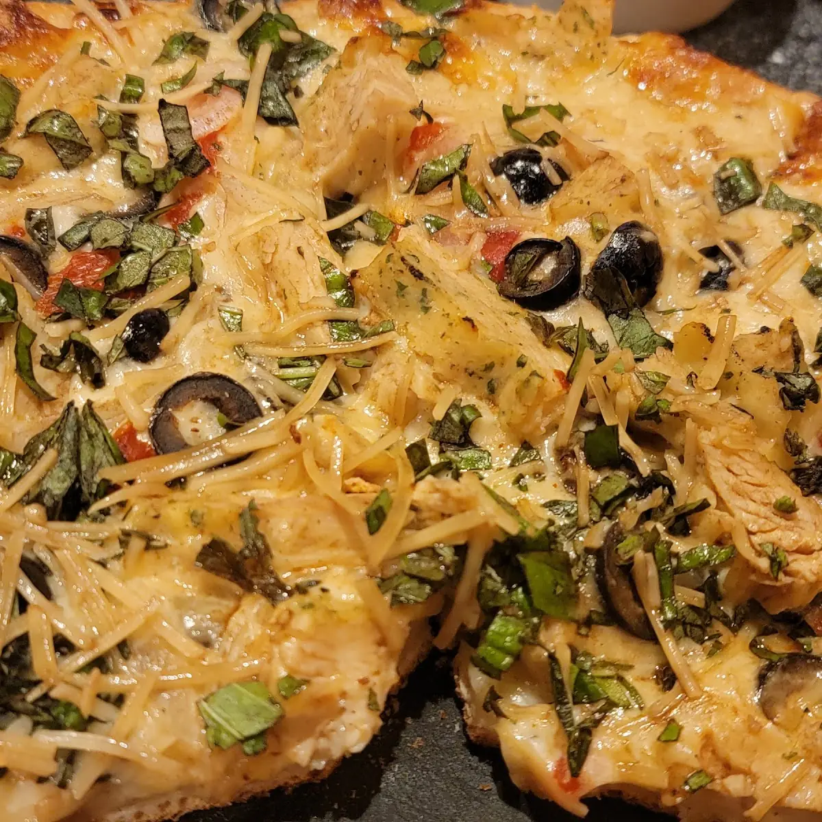 Chicken with Three Cheese Pizza