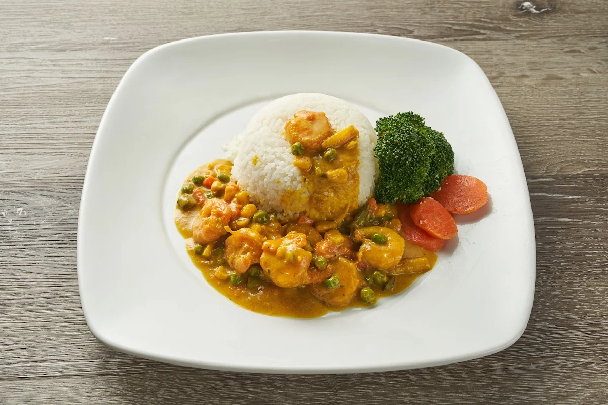 Caribbean Curried Shrimp, Mealtors Jamaican Fusion Cuisine