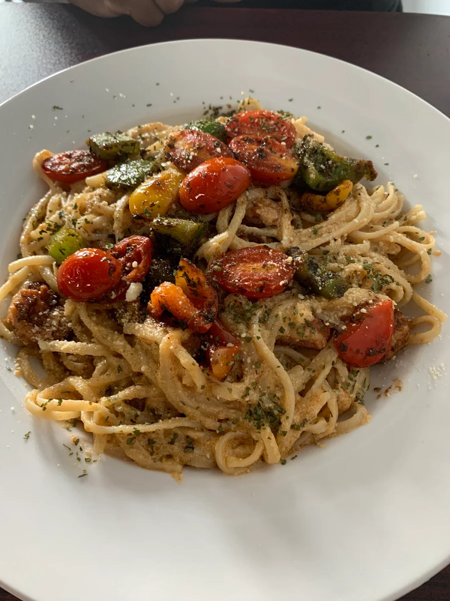 Shrimp Pasta, Mealtors Jamaican Fusion Cuisine