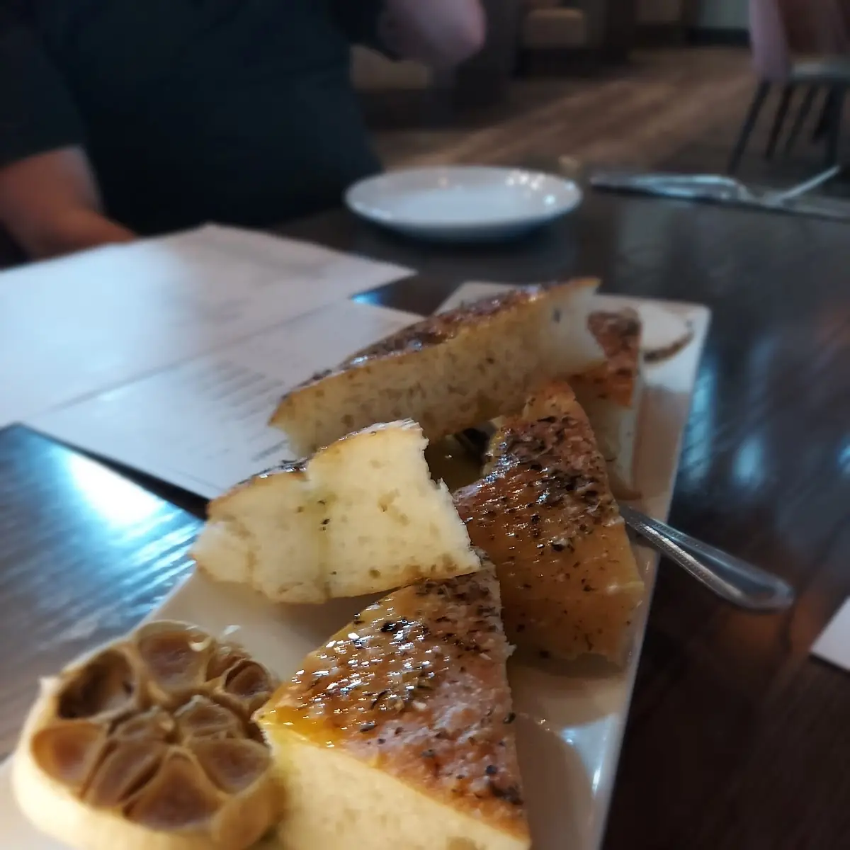 Grilled Focaccia Bread Service