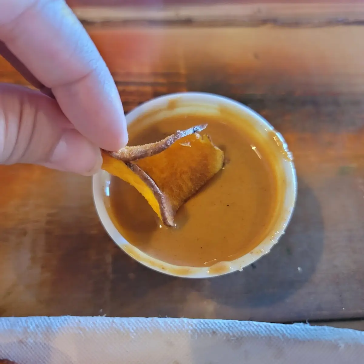 Sweet Potato Chips with Peanut Butter