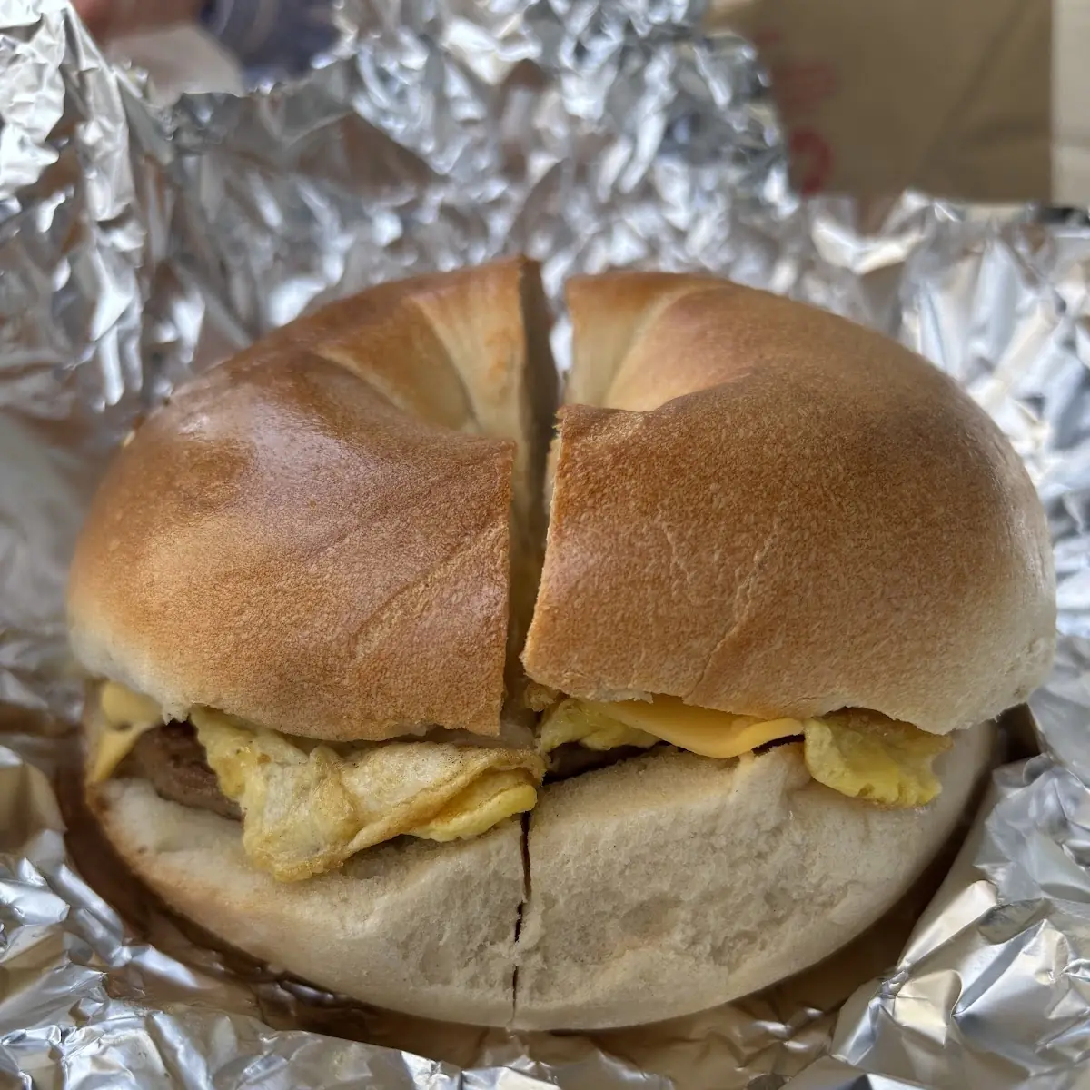 Sesame Bagel with Egg Sandwich