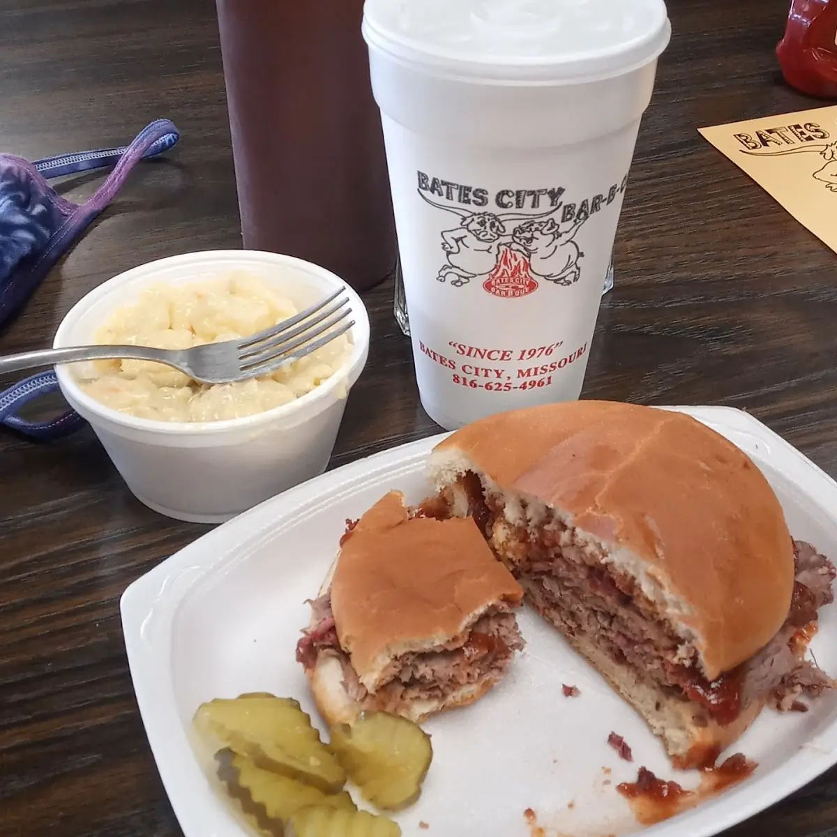 Brisket Sandwhich and Potato Salad
