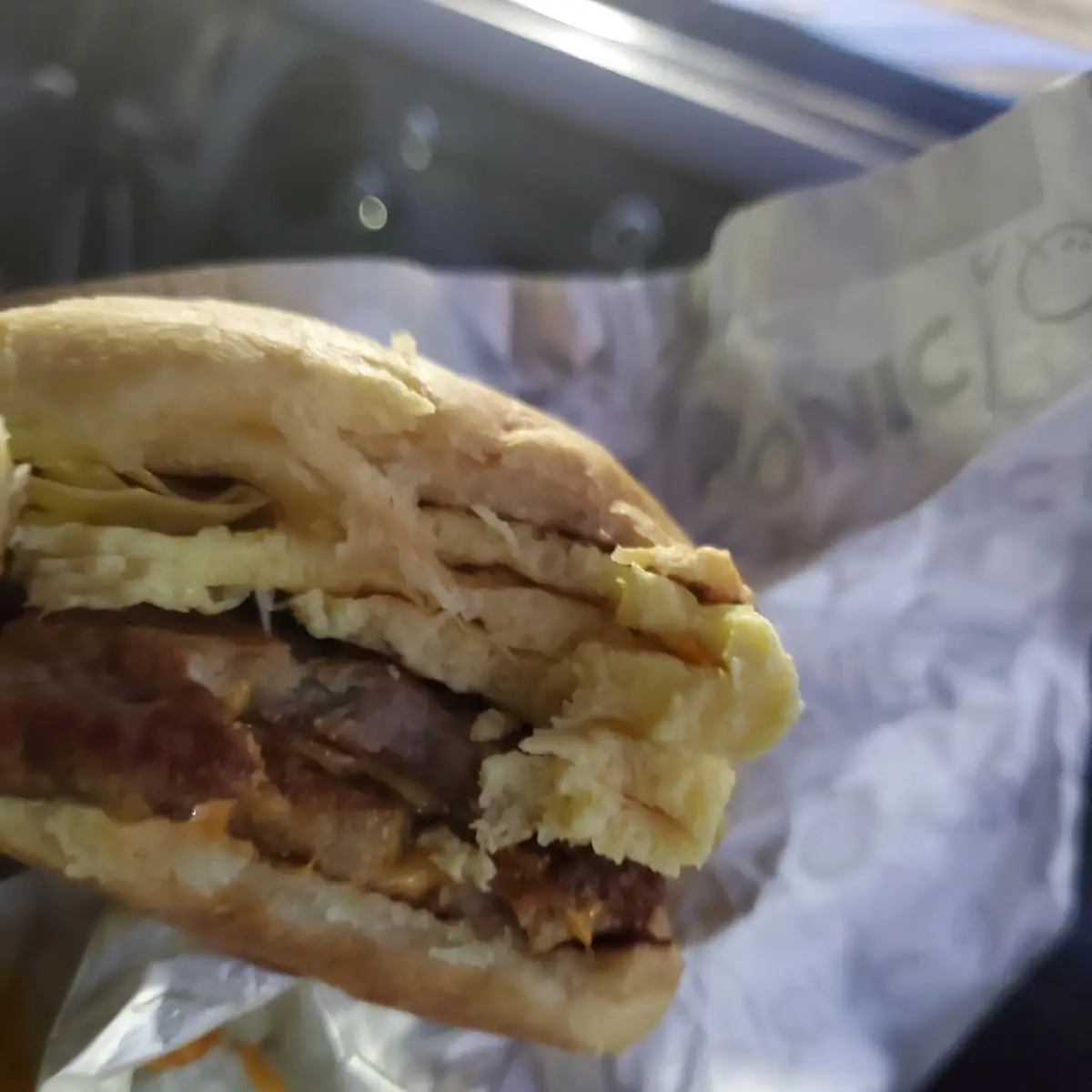 Double Sausage Breakfast Sandwich