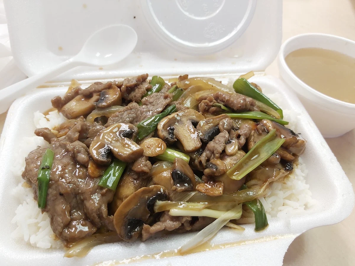 Beef and Mushrooms on Rice, Super Taste 廣東小炒