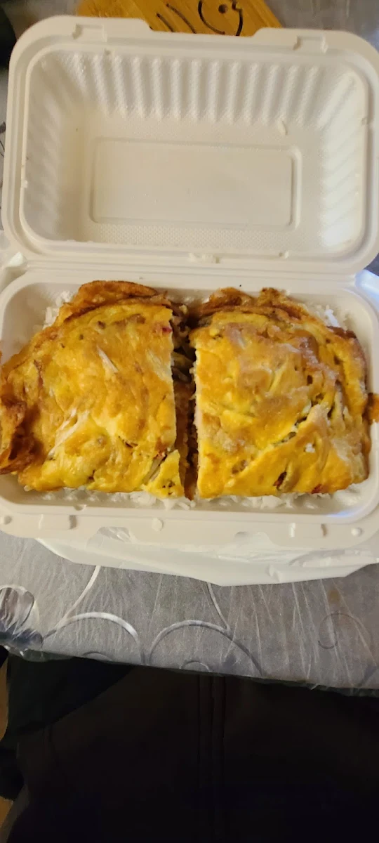 Egg Foo Young on White Rice, Super Taste 廣東小炒