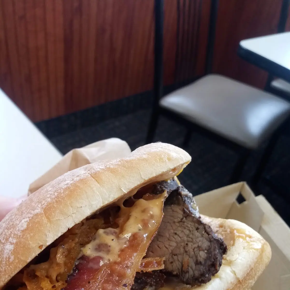 Quarter Pound Chopped Brisket Sandwich