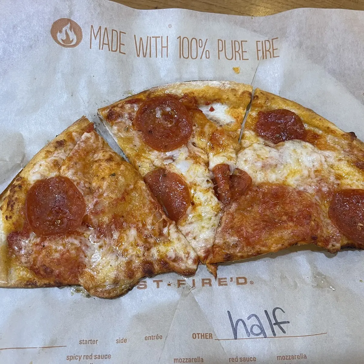 Half Pepperoni Pizza