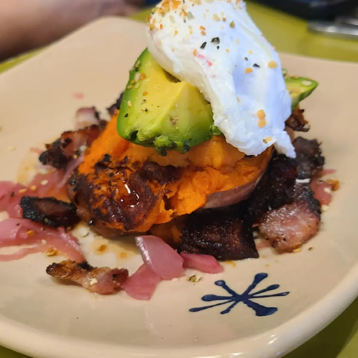 Sweet Potato Bacon Smash Up