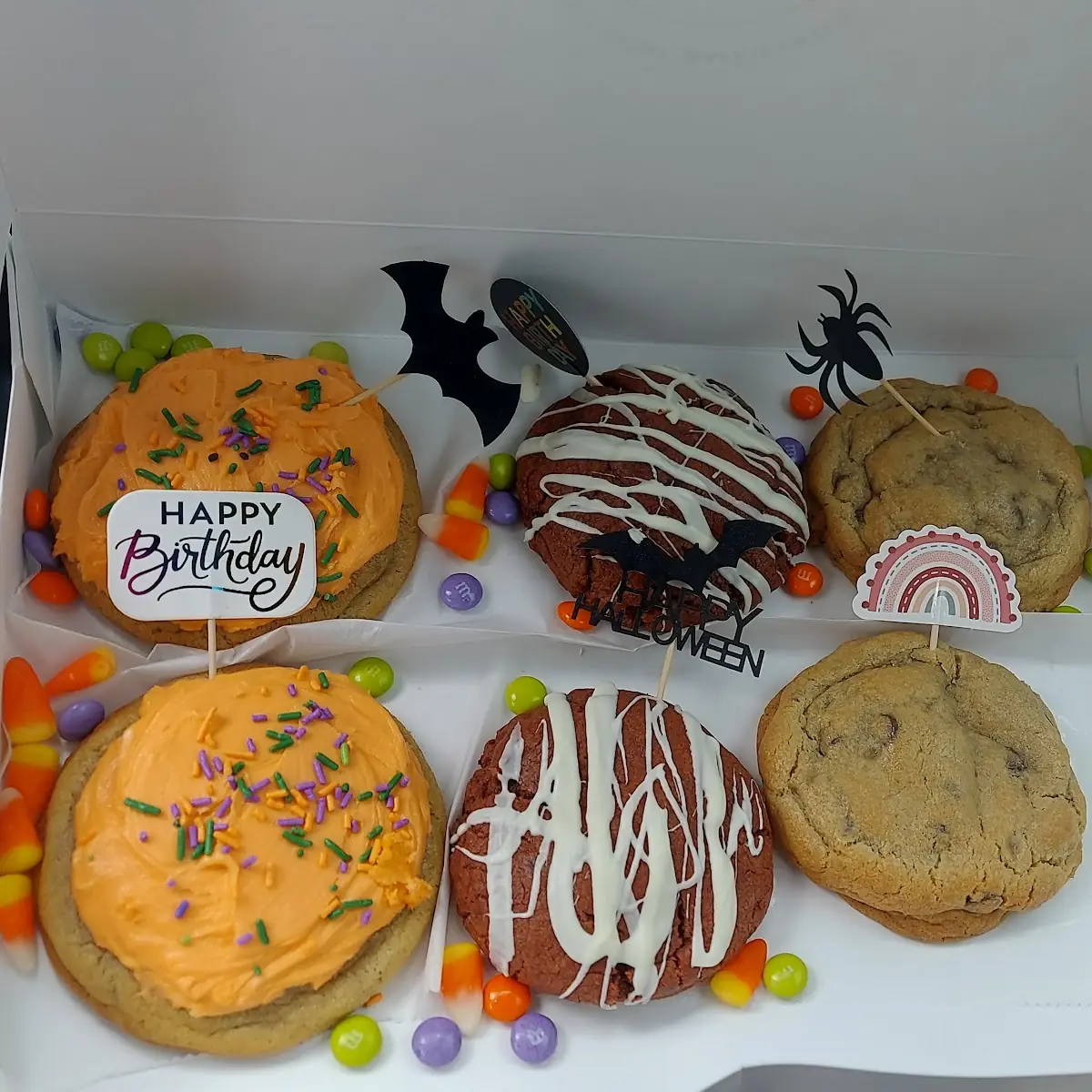 Sugar Cookie Red Velvet and Chocolate Chip Cookie
