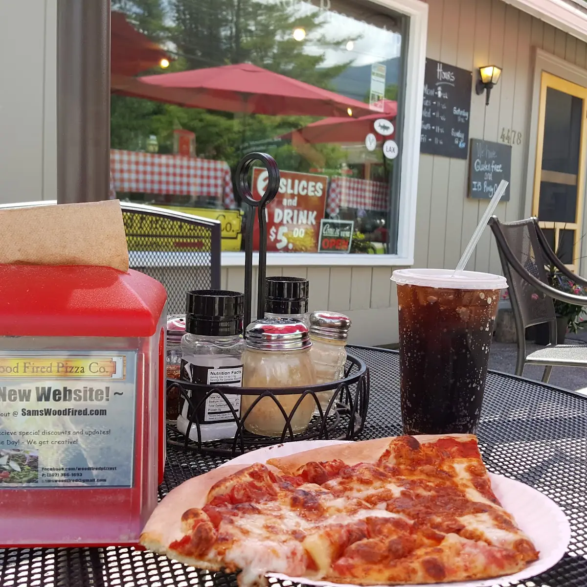 Two Cheese Slices and a Drink