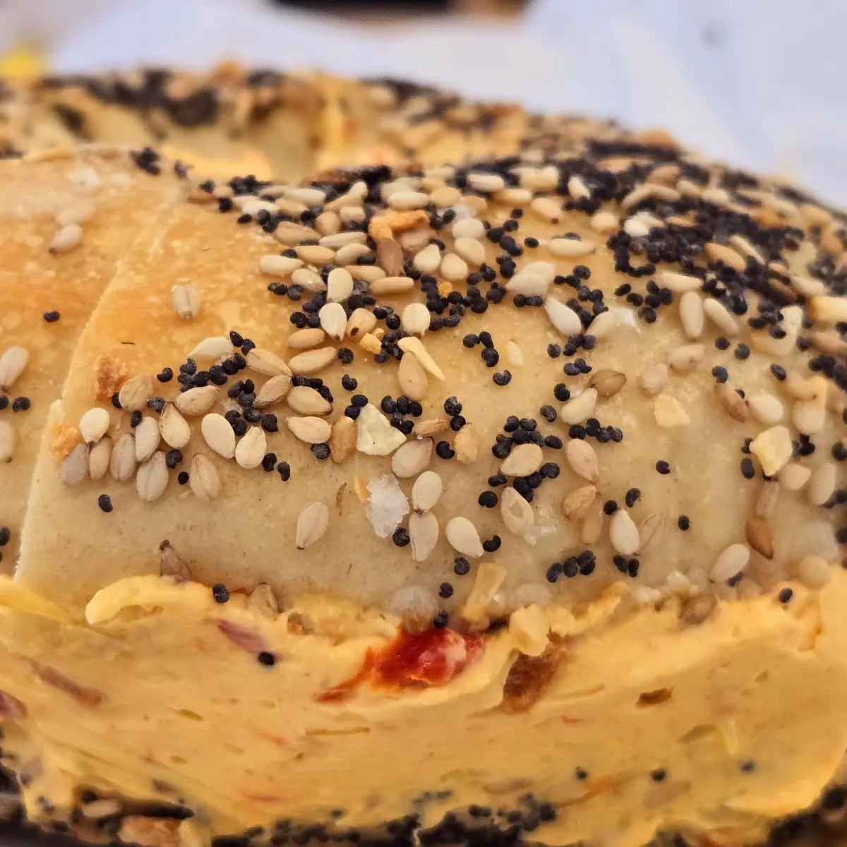 Everything Bagel with Veggie Cream Cheese