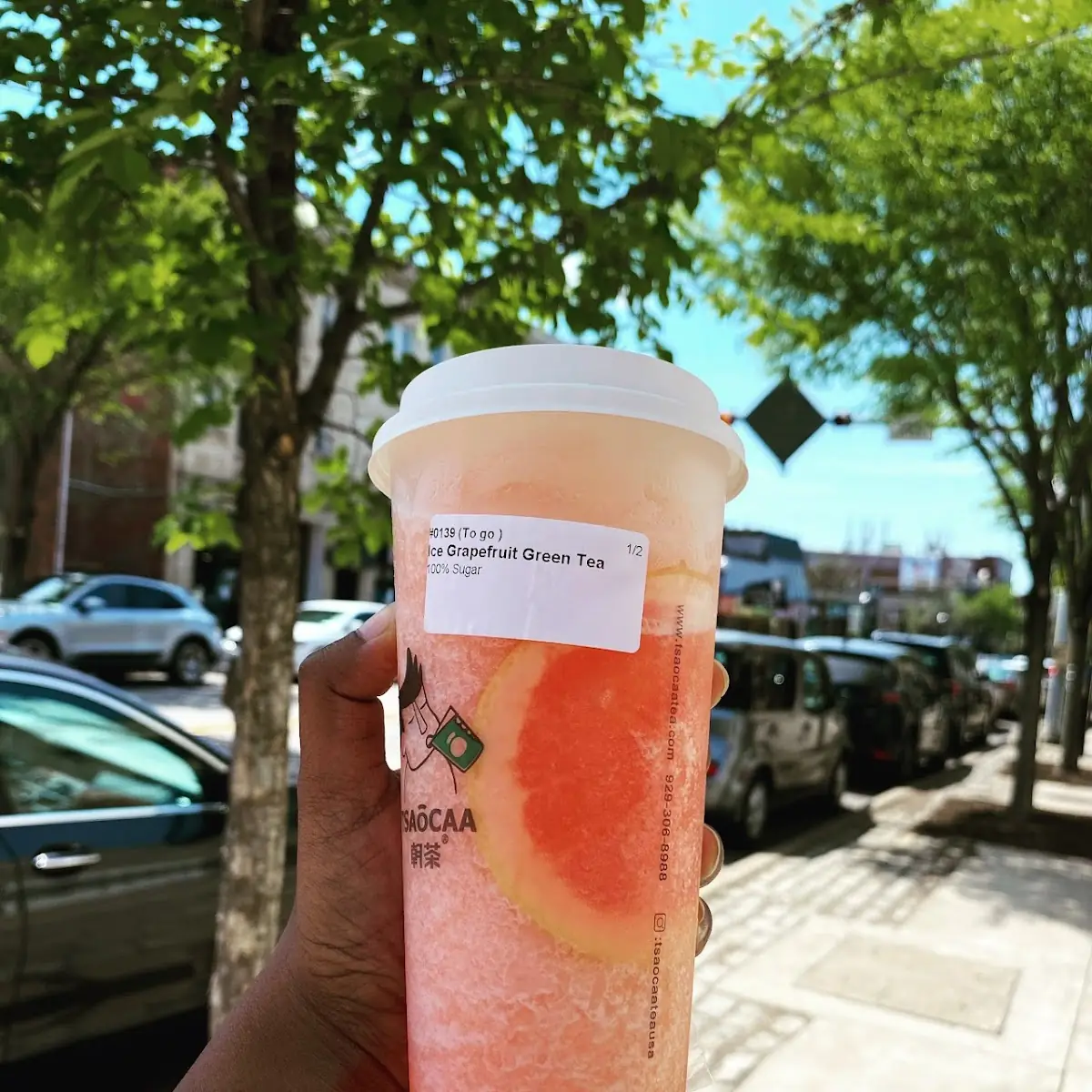Iced Grapefruit Green Tea